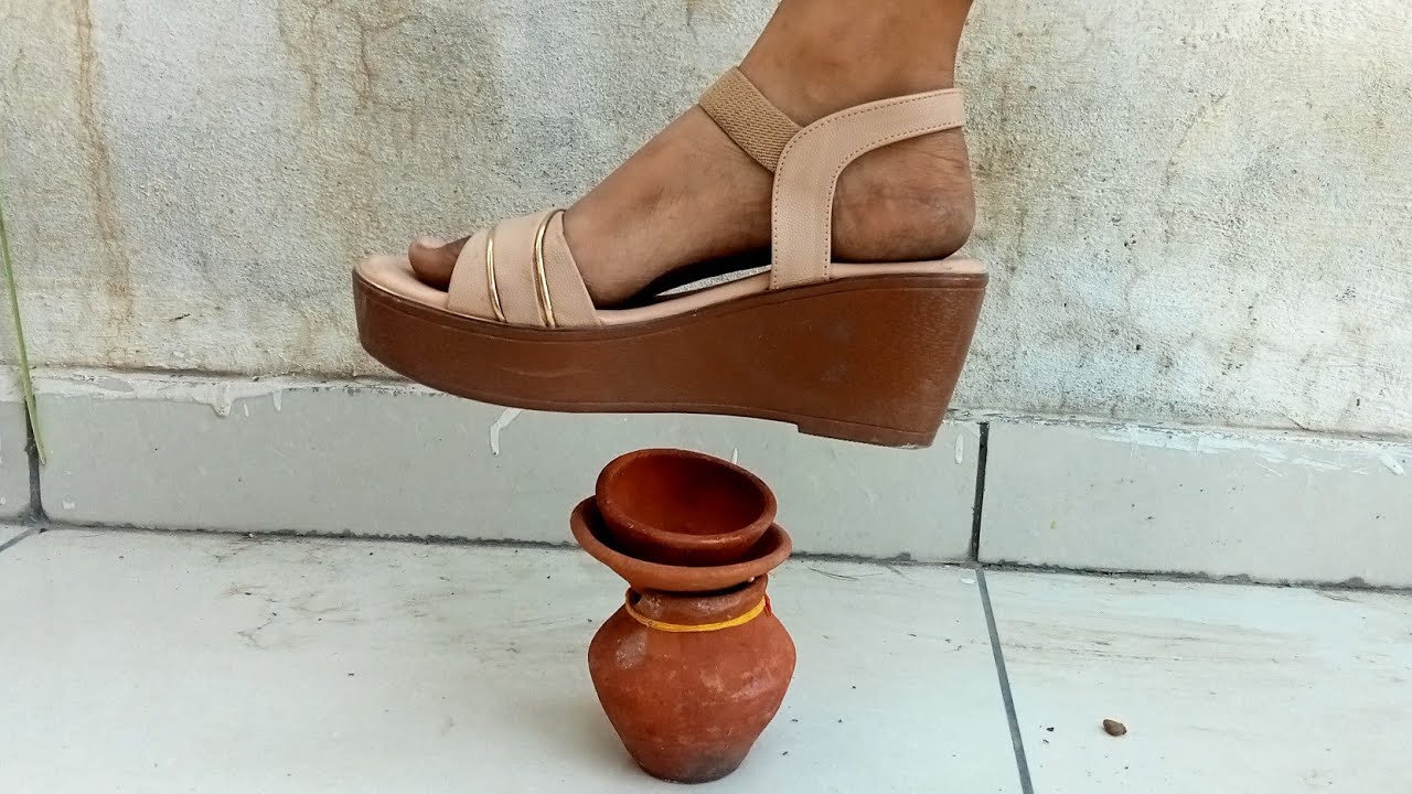 🔥 Flat Heels vs Pot Crushing Challenge 💥 | 