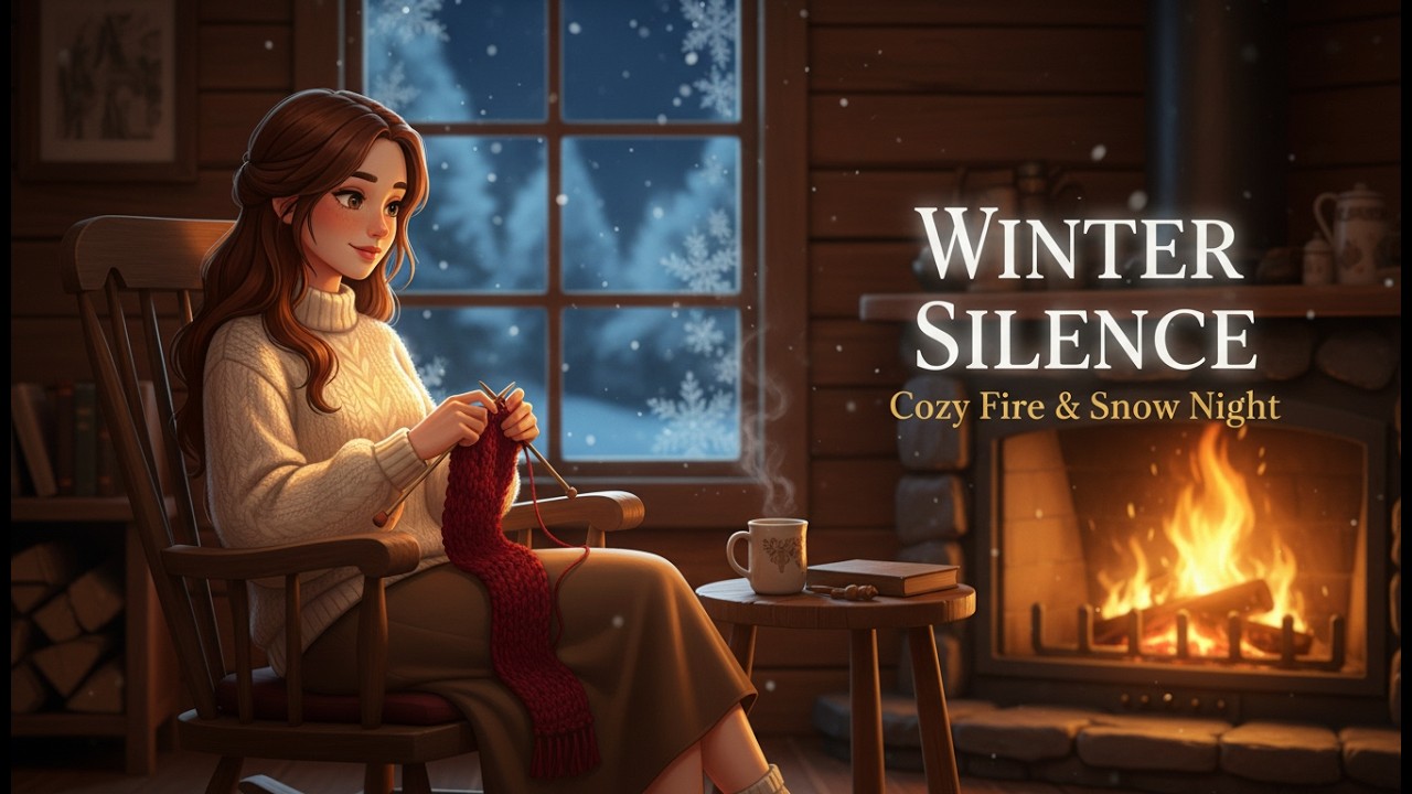 Winter Silence in the Mountain Cottage | Knitting by the Fire and Letting the World Rest 🔥❄️