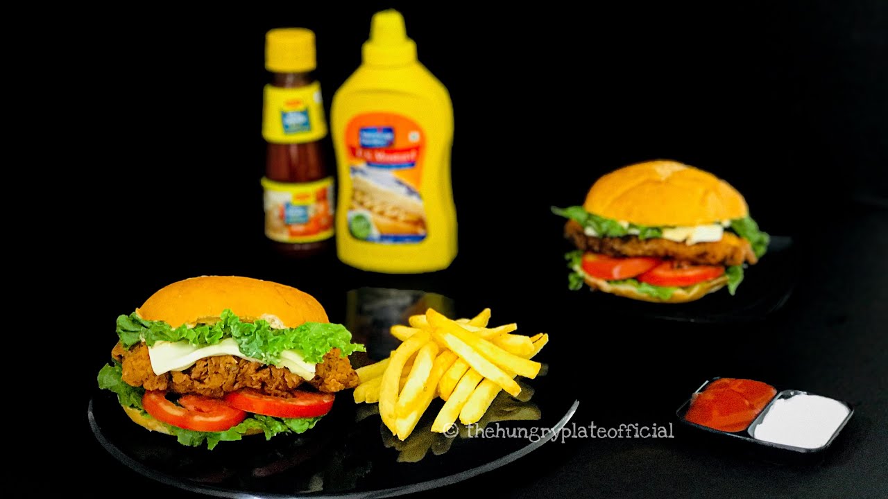 KFC style Zinger Burger Recipe | ചിക്കൻ ബർഗർ | Juicy Burger