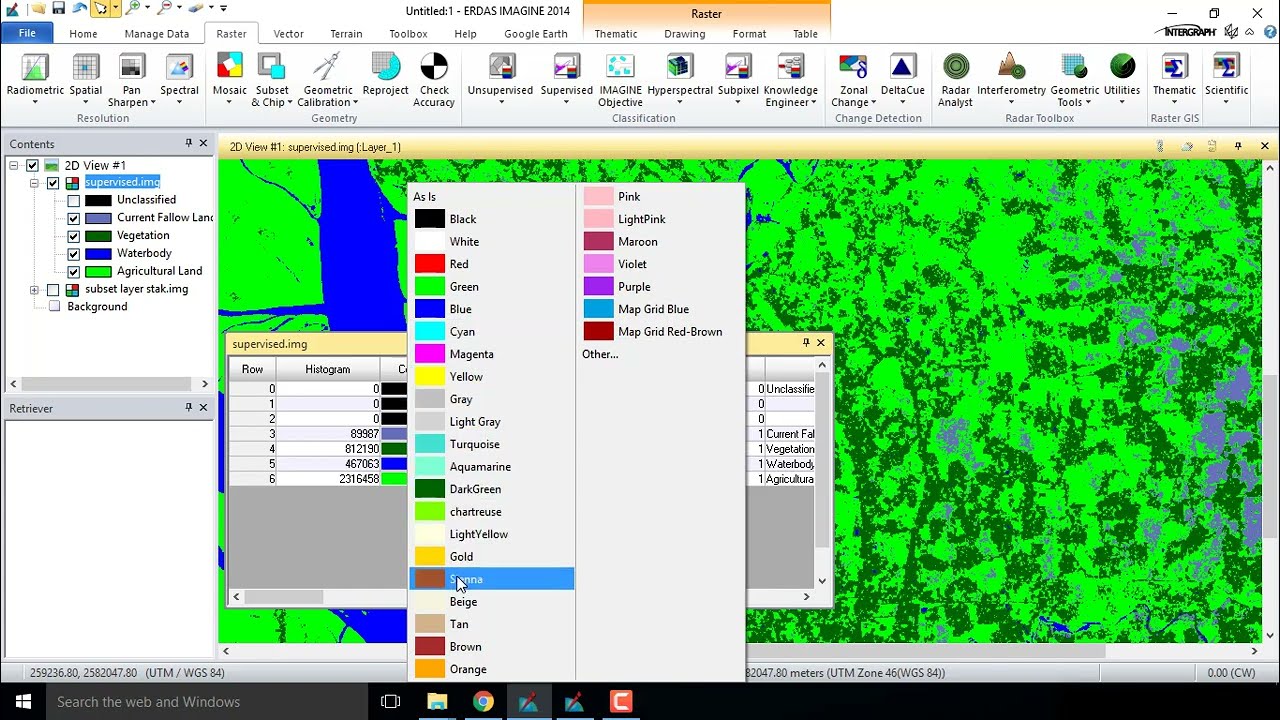 Supervised Classification by Using Erdas Imagine