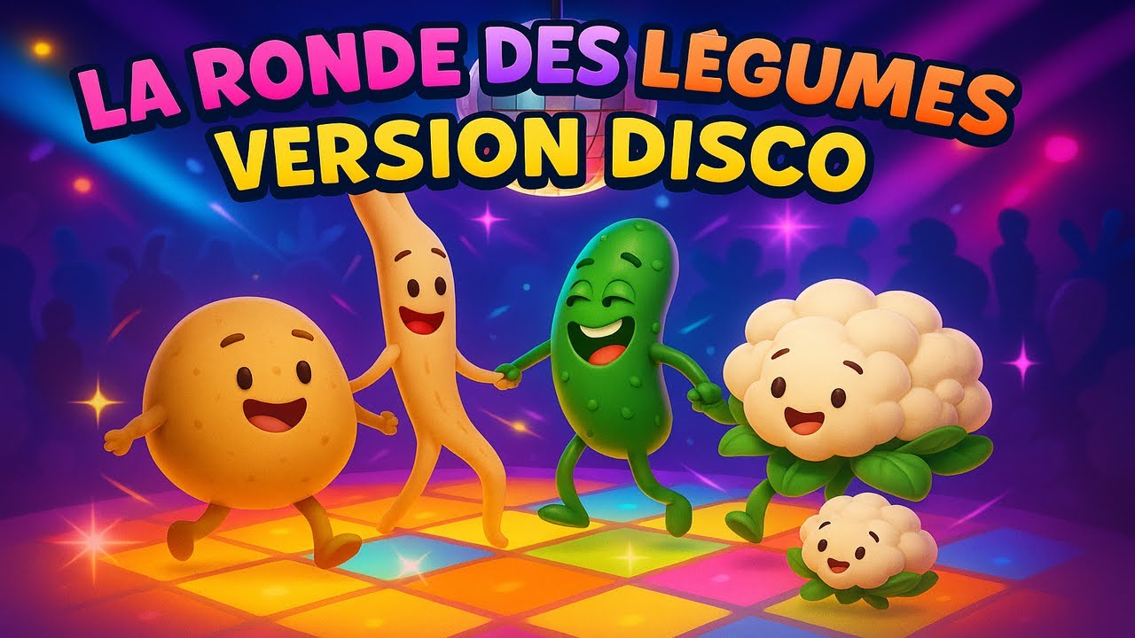 La ronde des légumes – VERSION DISCO 🥕✨ Comptine funky & dansante ! | #disco