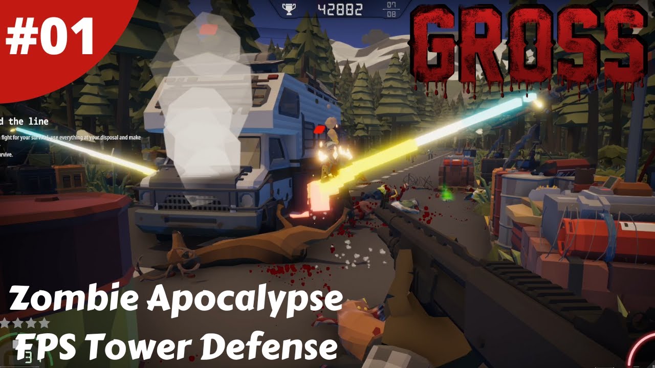 Zombie Apocalypse Tower Defense First Person Shooter - GROSS - #01 - Gameplay