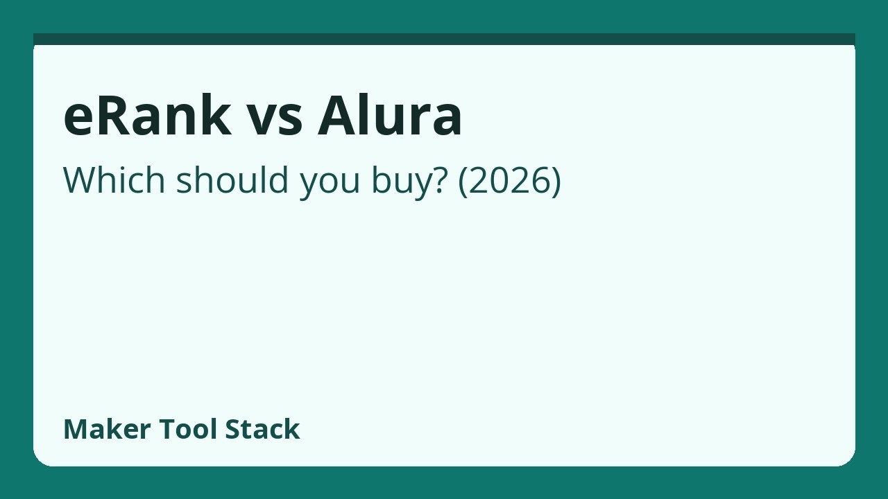 Best Etsy SEO Tool (2026) &mdash; eRank vs Alura vs Marmalead
