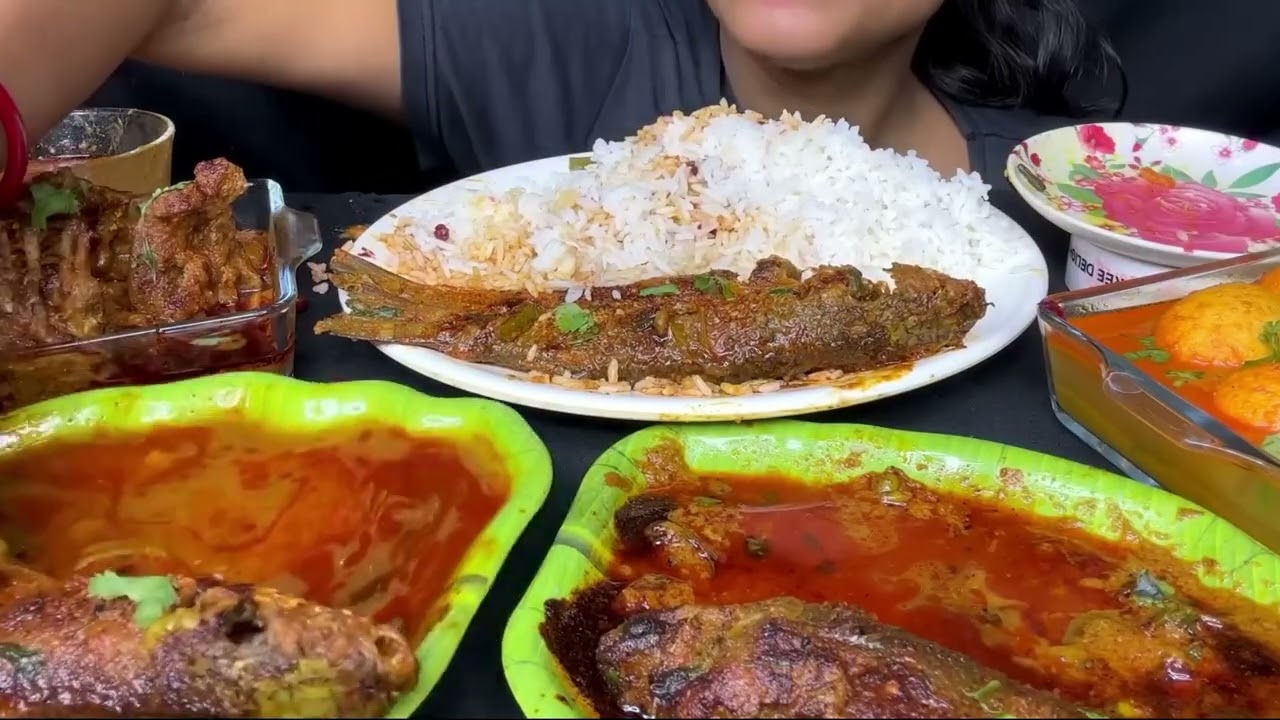 Lunch Eggs Curry | Fish curry | Fish Fry  | Mutton curry | mnasmreating 