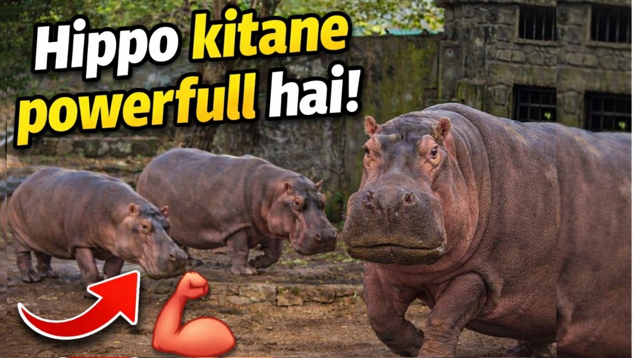 Hippo Life in Water & Land 🌊🦛 | Hippo Feeding – कैसे खाना खाते हैं और क्या खाते हैं | Suraj Vlogs