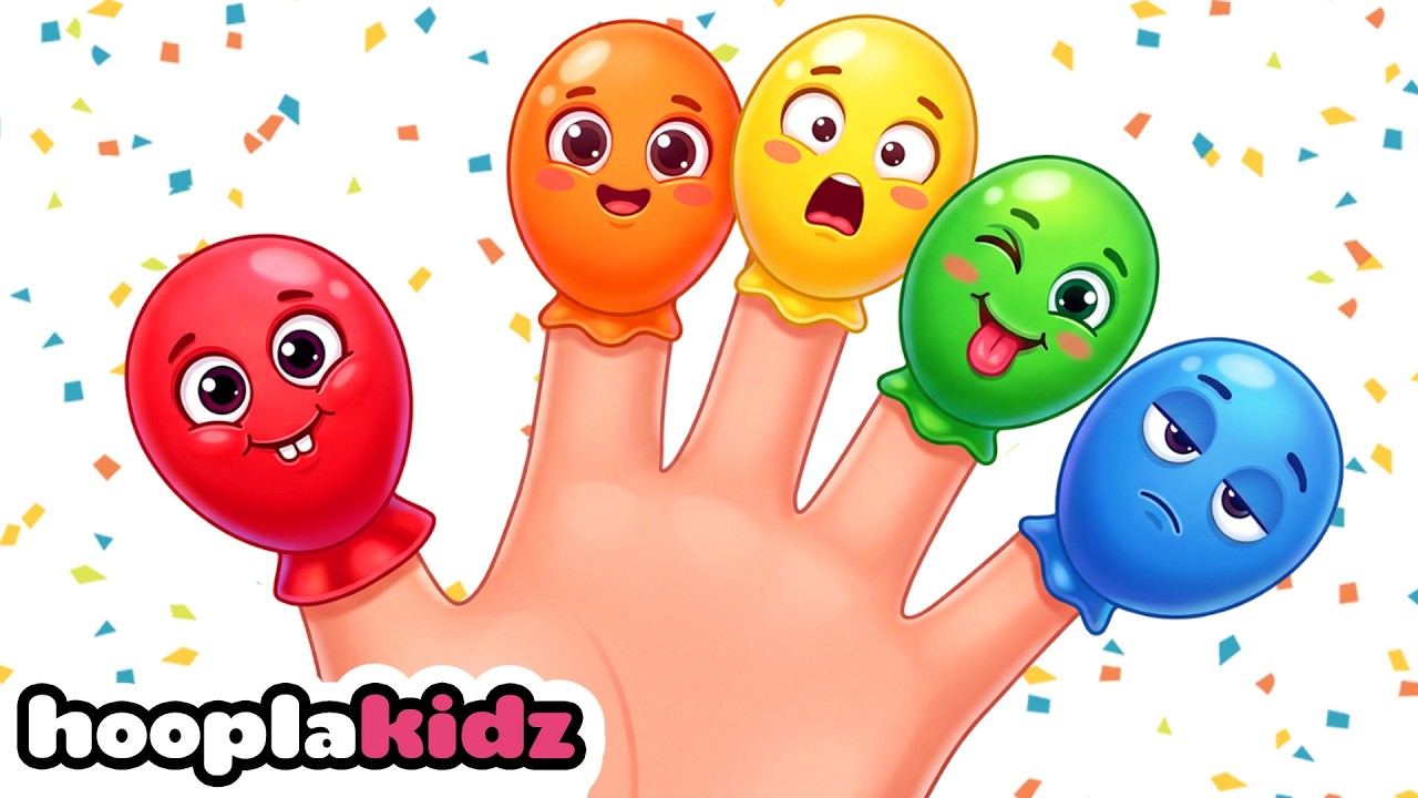 EP 3 | Balloon Finger Family Song Part 2 | Fun Finger Family Songs For Kids | HooplaKidz