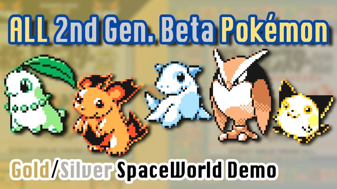All 2nd Gen Beta Pokemon [from Gold & Silver SpaceWorld Demo]