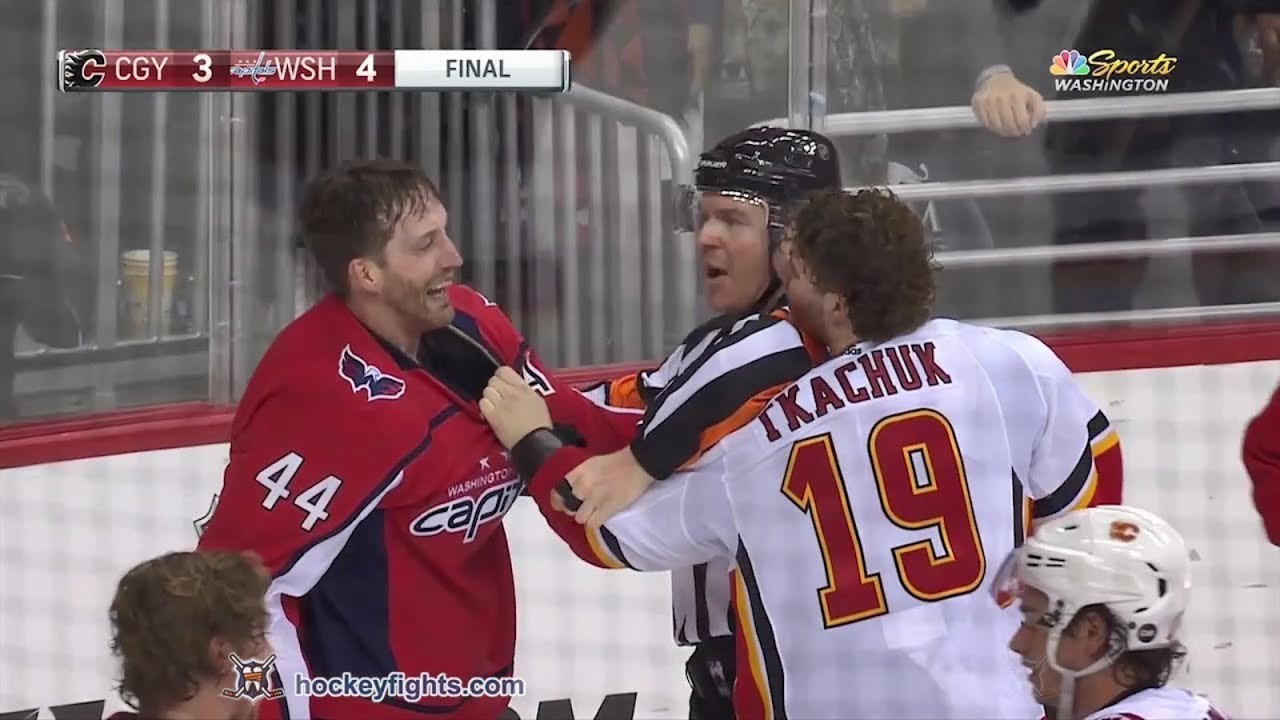 Matthew Tkachuk vs Brooks Orpik Feb 1, 2019
