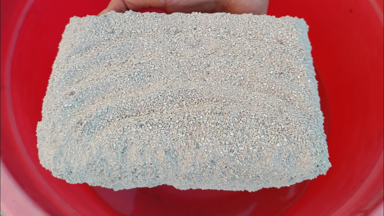 New || White Grainy cement|| slabs crumbling and dipping in lots of water || dusty and crispy #asmr