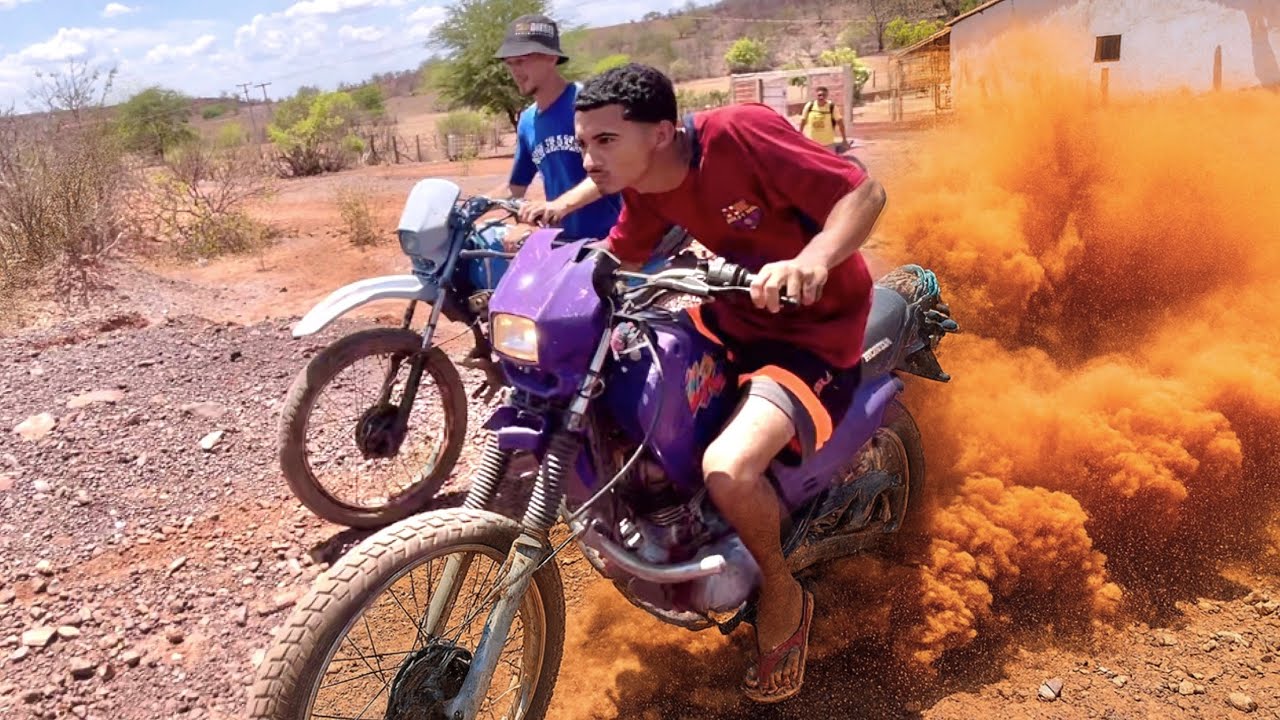 BRUTINHO FAZ O GRANDE RACHA DE MOTO ANTIGA VALEND0 AS VlDAS