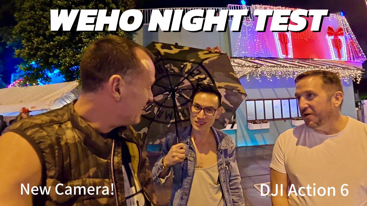 Rainy Night in WeHo: DJI Action 6 Low Light Test! 🌧️📸 