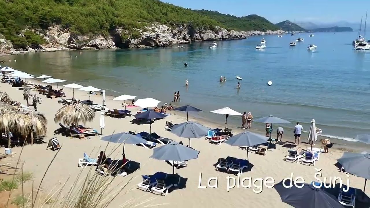 Lopud Island and Sunj sandy beach near Dubrovnik - L'île de Lopud et la plage de sable de Šunj