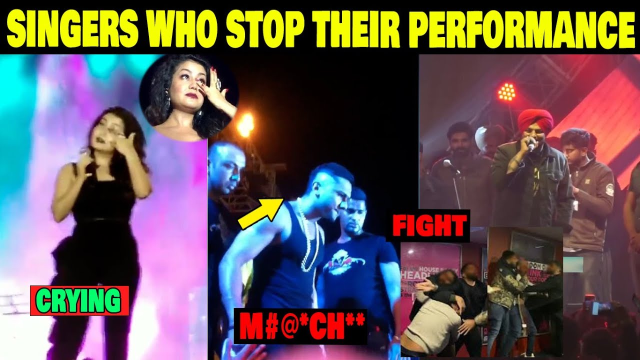 10 Singers who have to Stop their live Concert/Performance | Sidhu Moosewala,Guru Randhawa
