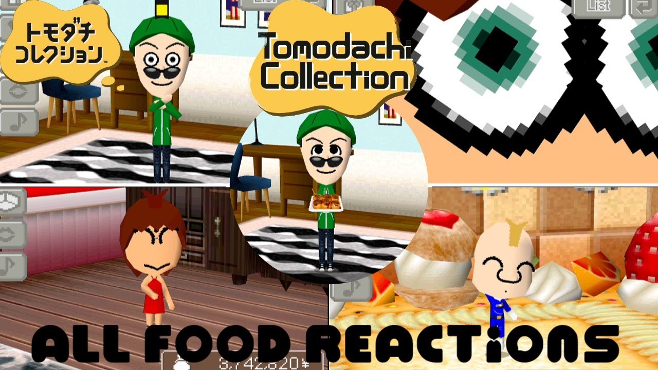 Tomodachi Collection: All food reactions (トモダチコレクション)