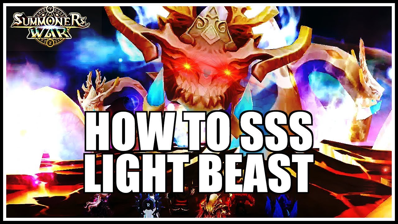 Summoners War | How to SSS Light Beast with F2P Auto Team - Rift Dungeon Guide