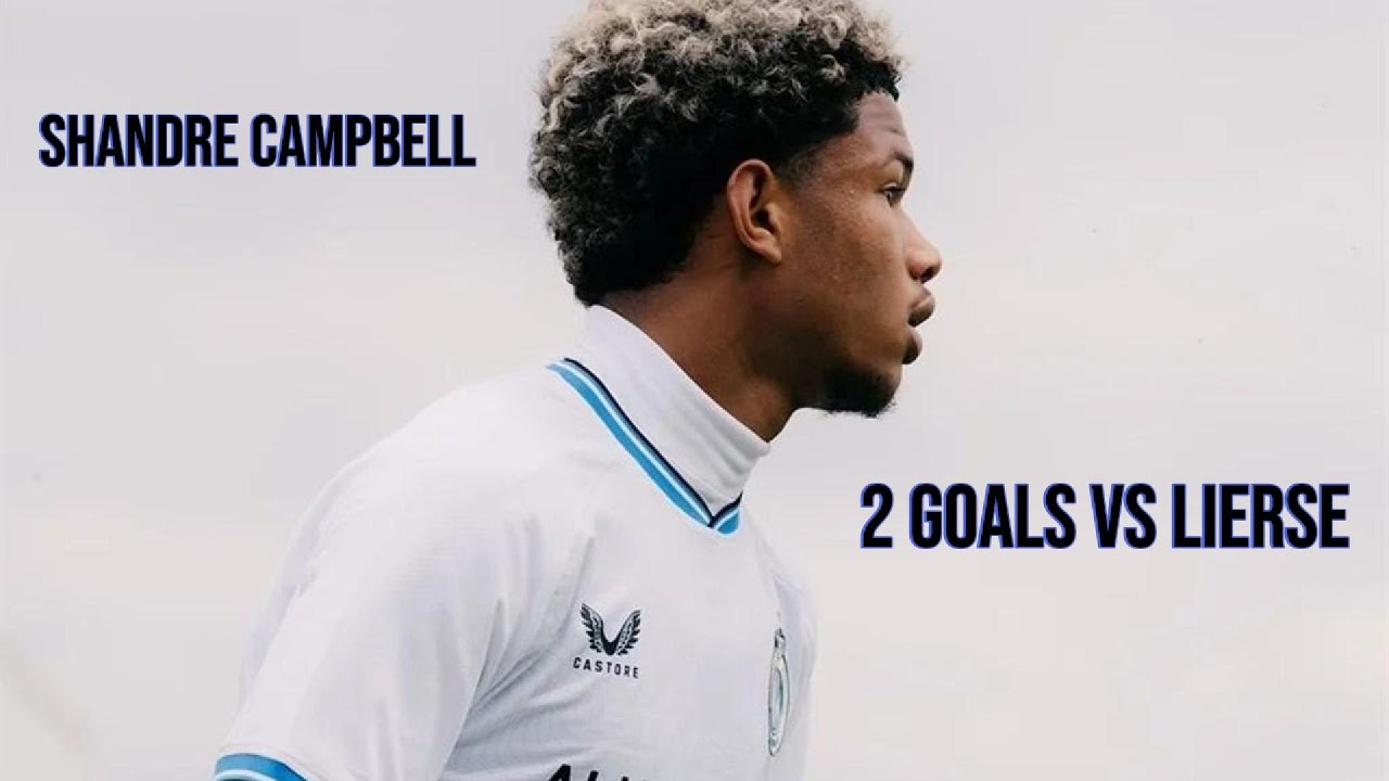 Shandre Campbell 2 GOALS VS lierse