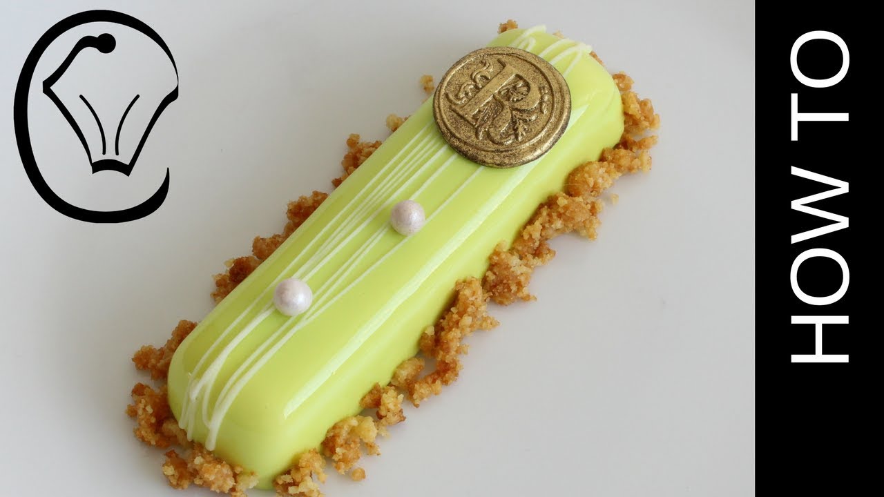 Shiny Mirror Glaze Lime and Blueberry Cheesecake Bars Entremet
