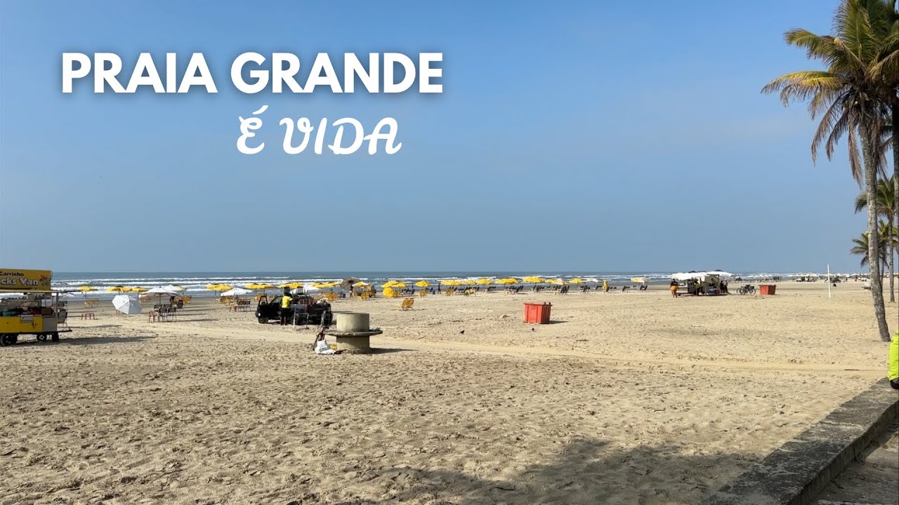 A ALEGRIA DE CHEGAR A PRAIA GRANDE