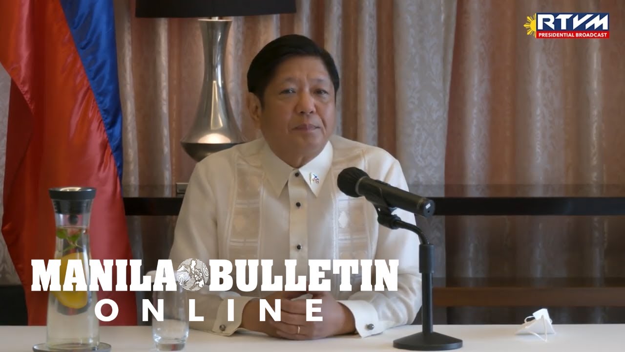 President Ferdinand Marcos Jr. holds a press briefing before leaving to Singapore