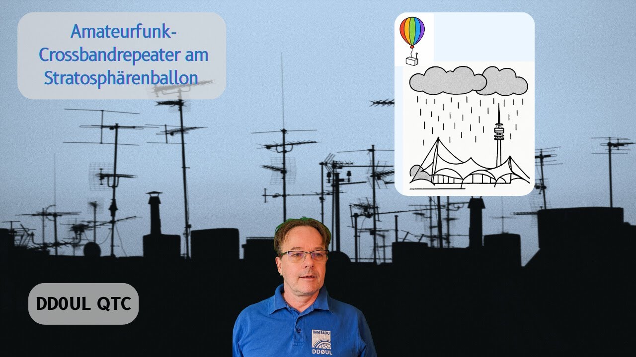 Amateurfunk-Crossbandrepeater DF0MN im Stratosphärenballon #Unwetter #Regen