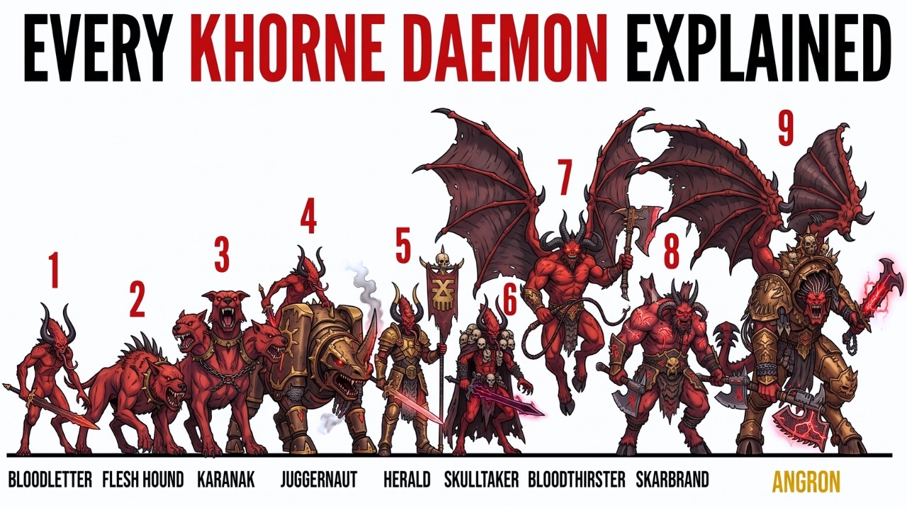 Every Khorne Daemon Explained in 8 Minutes