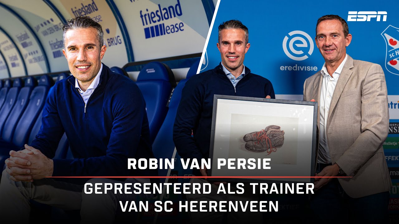 💼 ROBIN VAN PERSIE gepresenteerd als trainer van sc HEERENVEEN 💙🤍