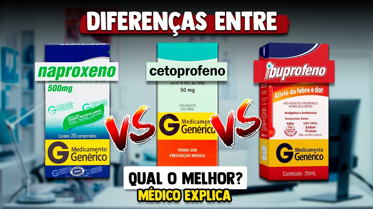 Quais as diferenças entre ibuprofeno, naproxeno e cetoprofeno? │ Médico Explica (Farmacologia)