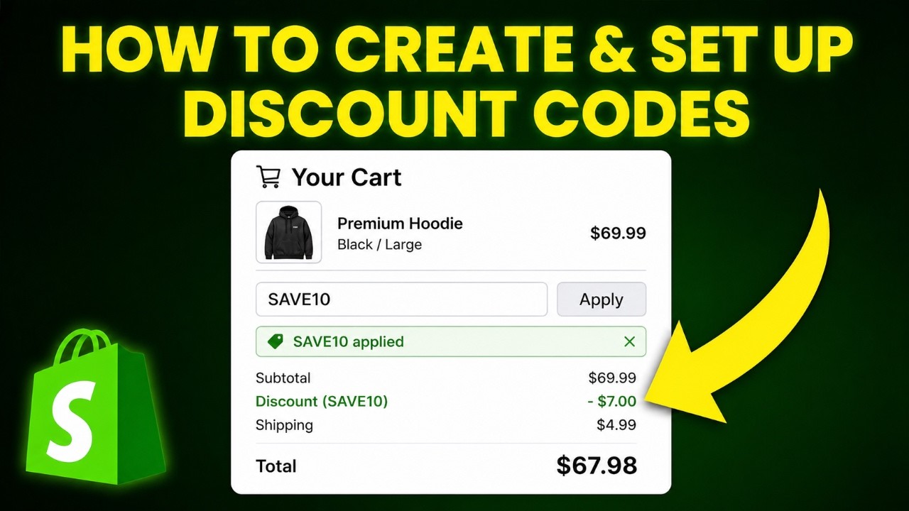 How to Create And Set Up Discount Codes On Shopify (Step-by-Step)