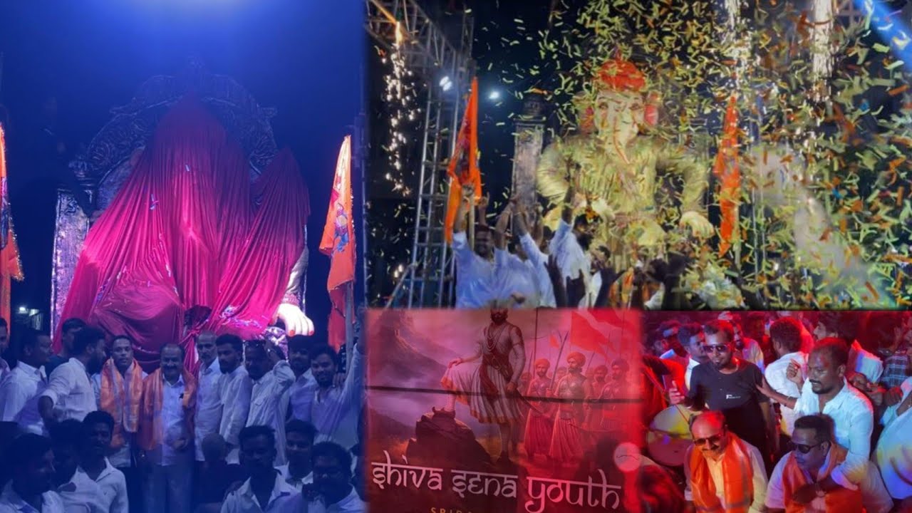 || SHIVASENA YOUTH || SRIRAMNAGAR || GANESH AAGAMAN 🚩@JagtialBuzz 