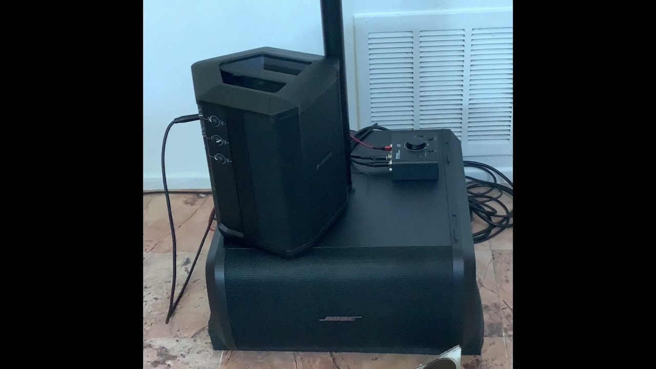Обзор одного Bose S1Pro с одним сабвуфером Bose Sub1, подключенным через Bluetooth-контроллер
