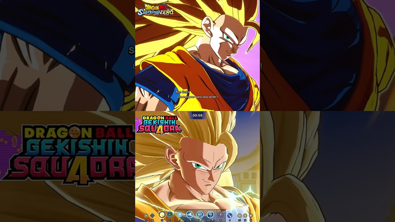 Goku SSJ3 Comparison - Dragon Ball Sparking Zero VS Dragon Ball Gekishin Squadra #dragonball #fyp