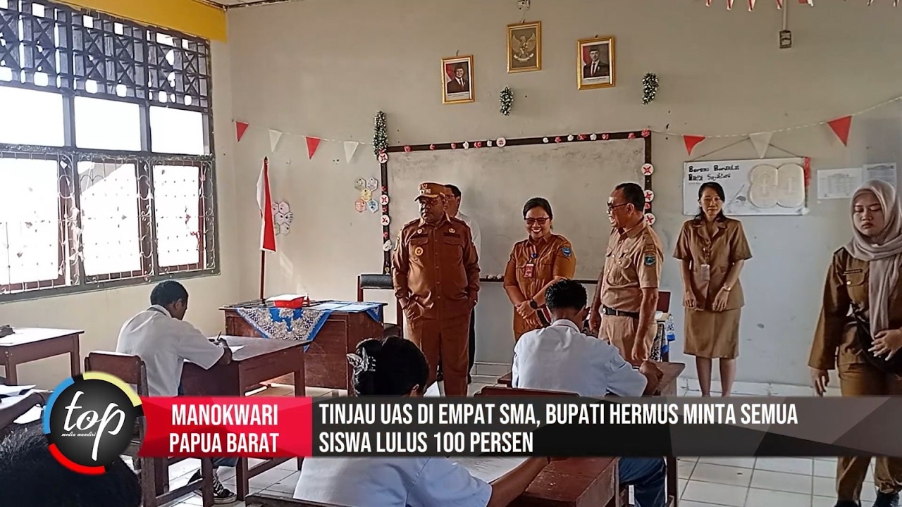 Tinjau UAS di Empat SMA, Bupati Hermus Minta Semua Siswa Lulus 100 Persen