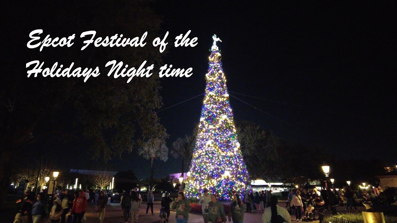Epcot Festival of the Holidays at Night is Incredible