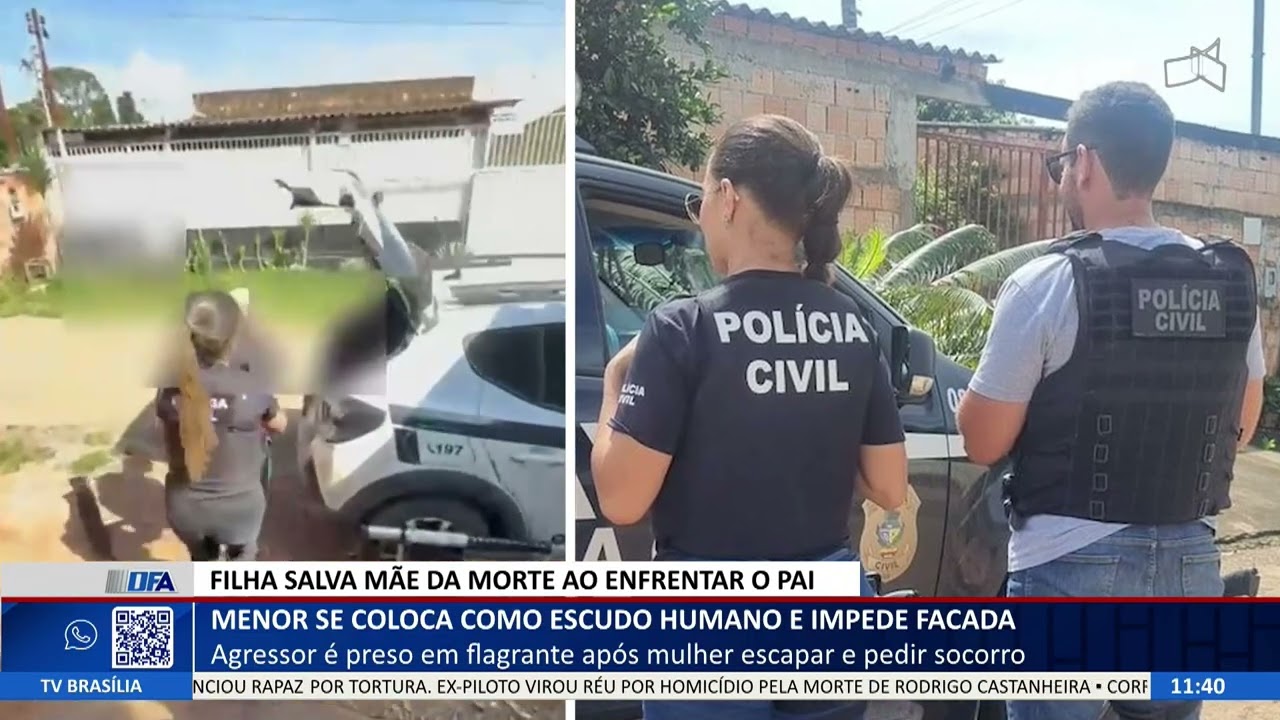 DF ALERTA - Menor se coloca como escudo humano e impede facada