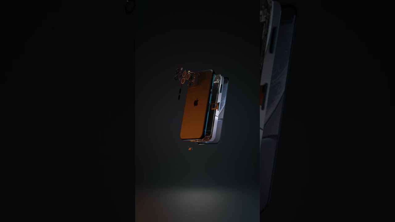 3D iPhone Disassembly: Product Concept Animation with Blender and Cycles #shorts
