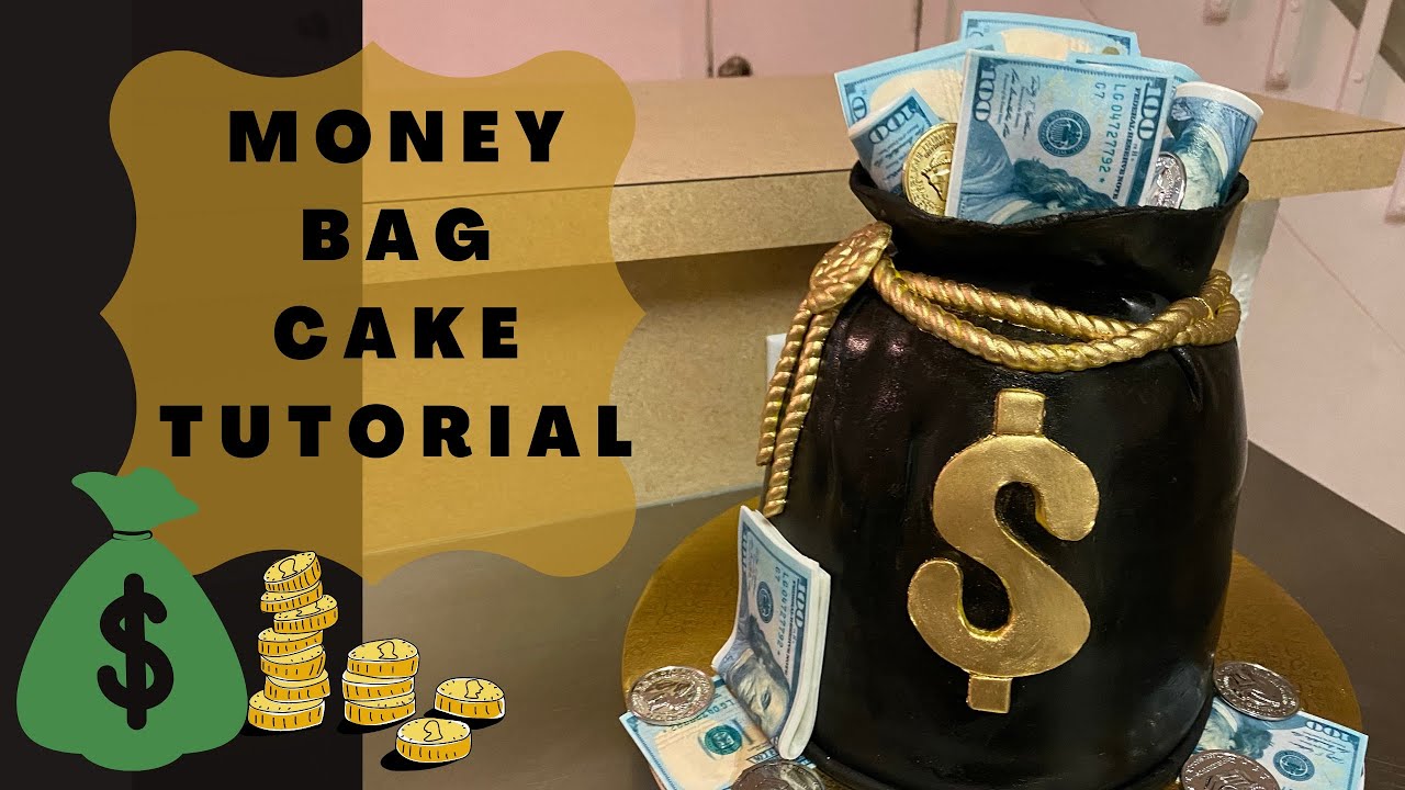 Caking with CeCe | Money Bag Cake Tutorial | Edible Image Money