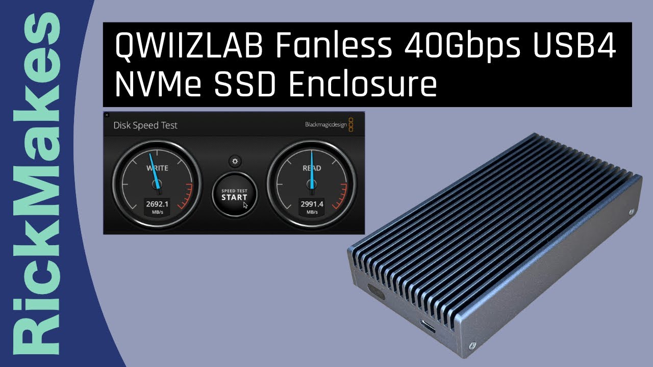 QWIIZLAB Fanless 40Gbps USB4 NVMe SSD Enclosure