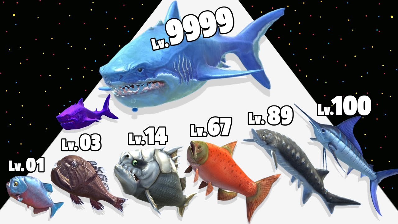 Hungry Fish Evolution - Level Up Fish Max Level Gameplay