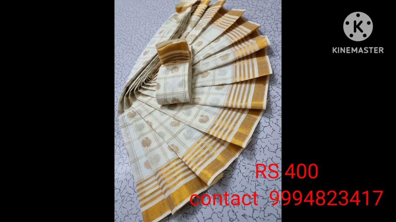 Kerala cotton printed saree