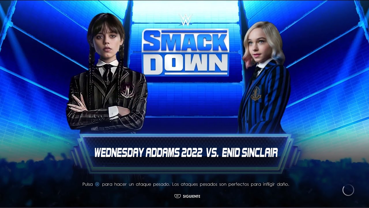 WWE 2K22 WEDNESDAY ADDAMS  VS ENID SINCLAIR