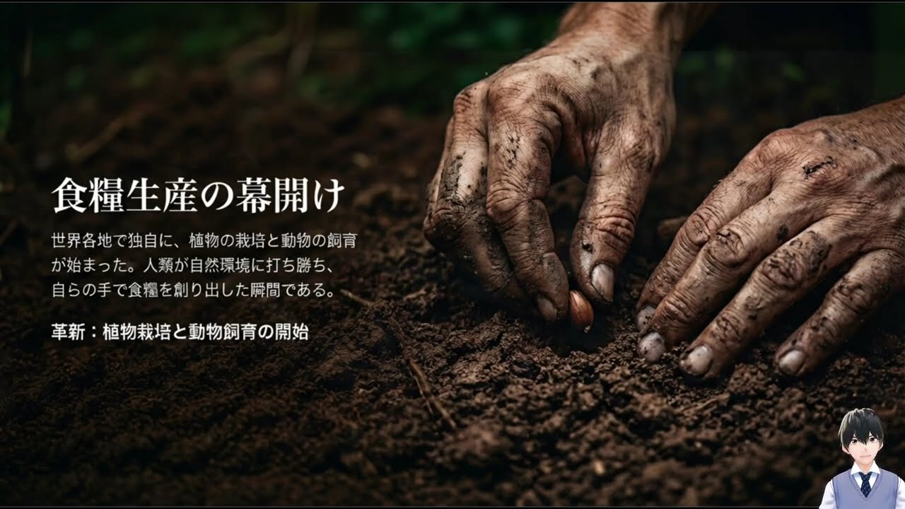 農耕牧畜と新石器革命　わかりやすいビジュアル世界史2
