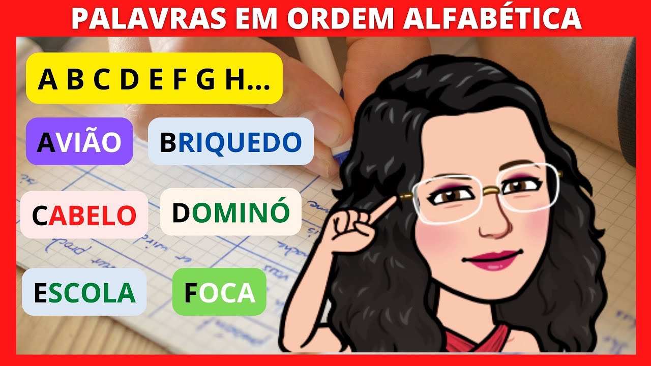 🌟MÉTODO SIMPLES PARA ESCREVER AS #PALAVRAS EM #ORDEM #ALFABÉTICA [Prof.° Nádja Sicleide] 🌟