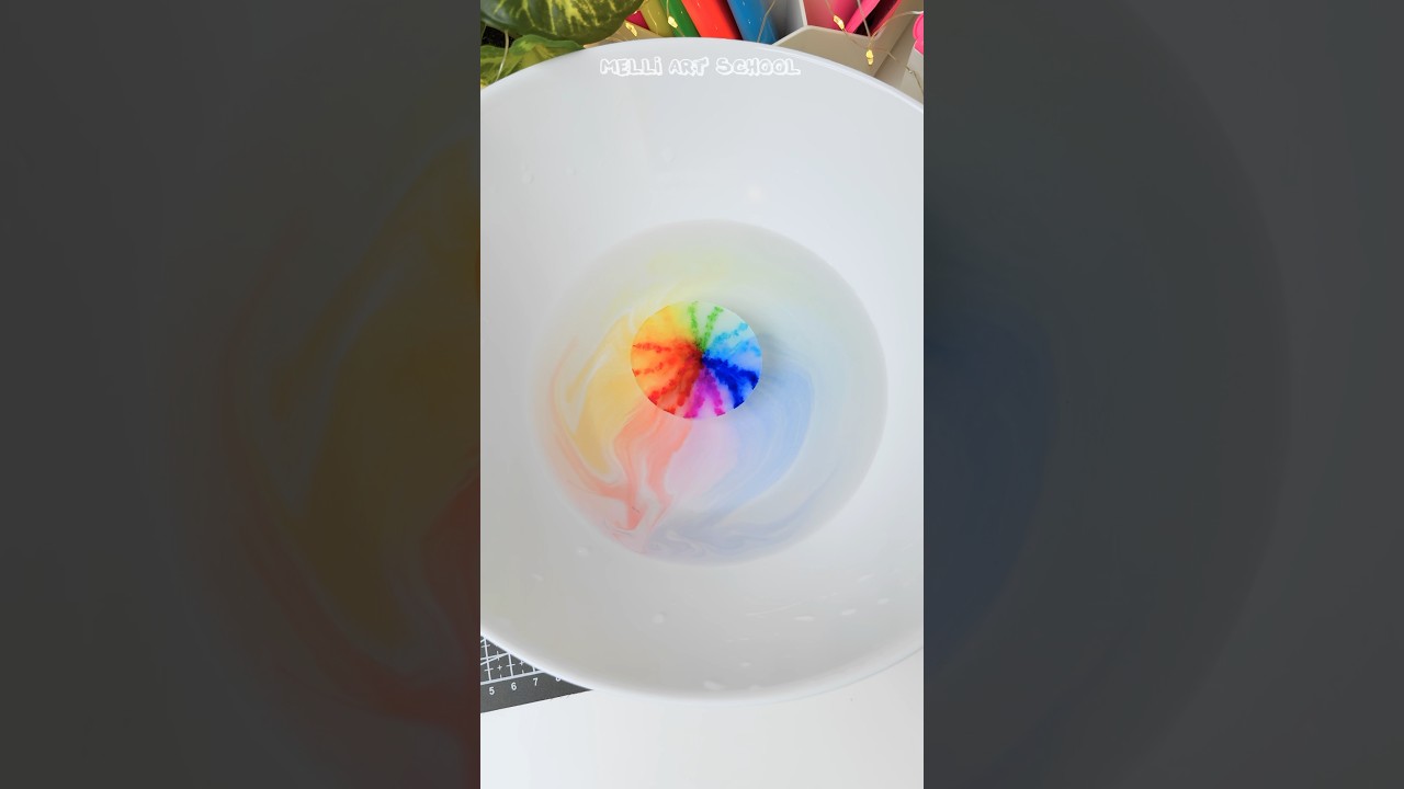 Magic Rainbow Art 🌈 Try this when you&rsquo;re Bored #shorts #magicart