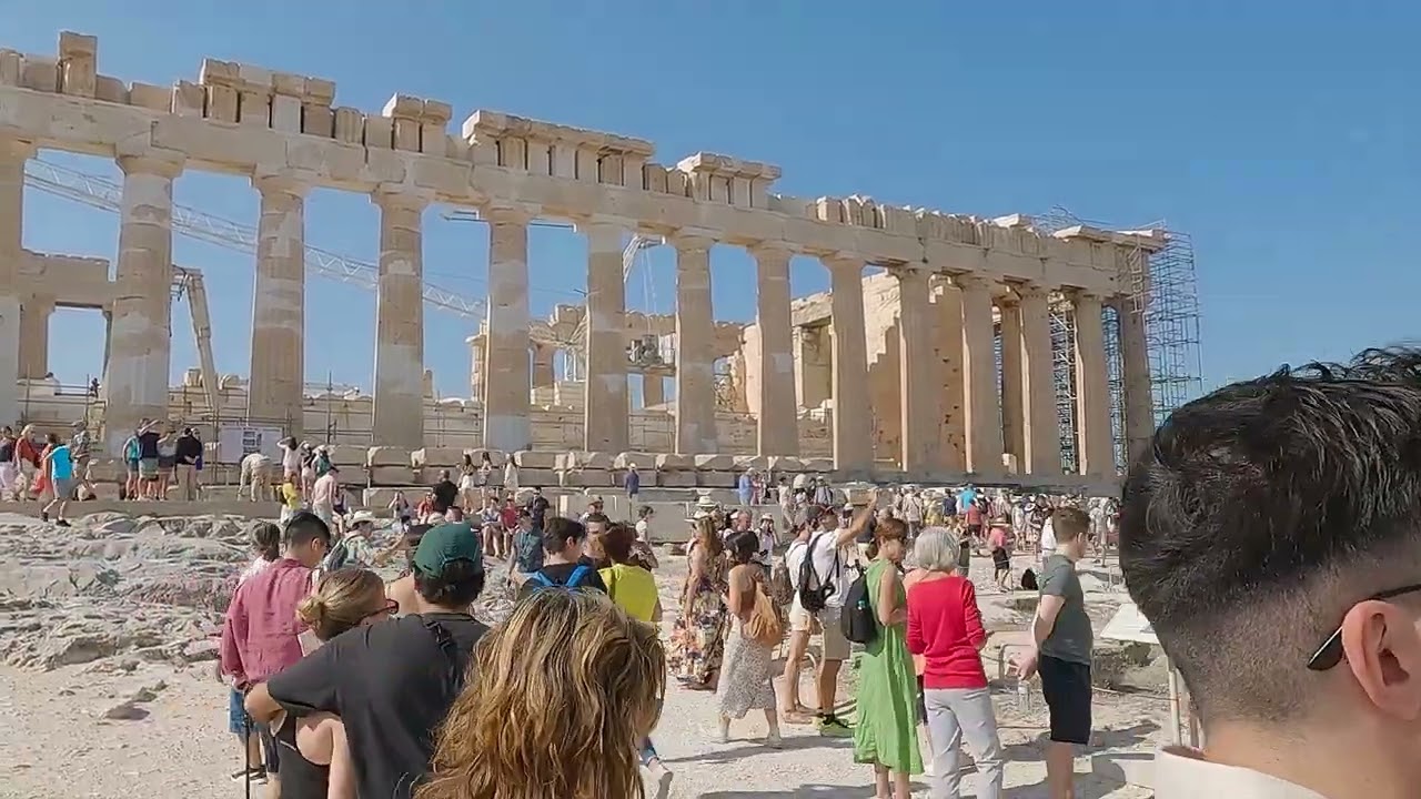 A walk in Acropolis, Athens - Greece | 4K | NO MUSIC