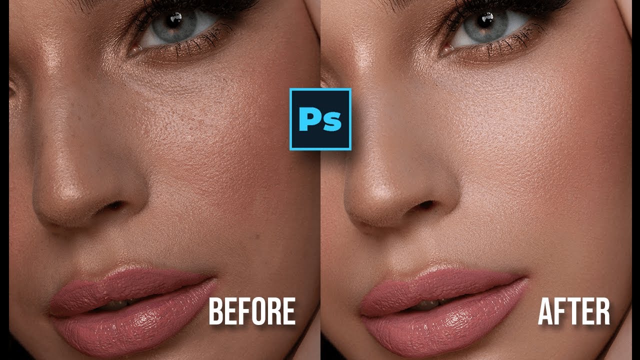 Natural skin retouching with dodge & burn in photoshop