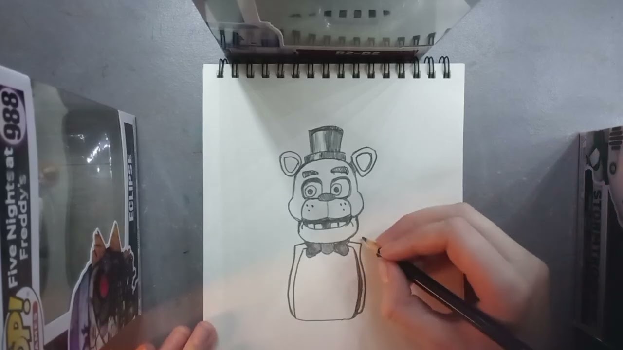 How to draw Freddy Fazbear🐻(from five nights at freddys)