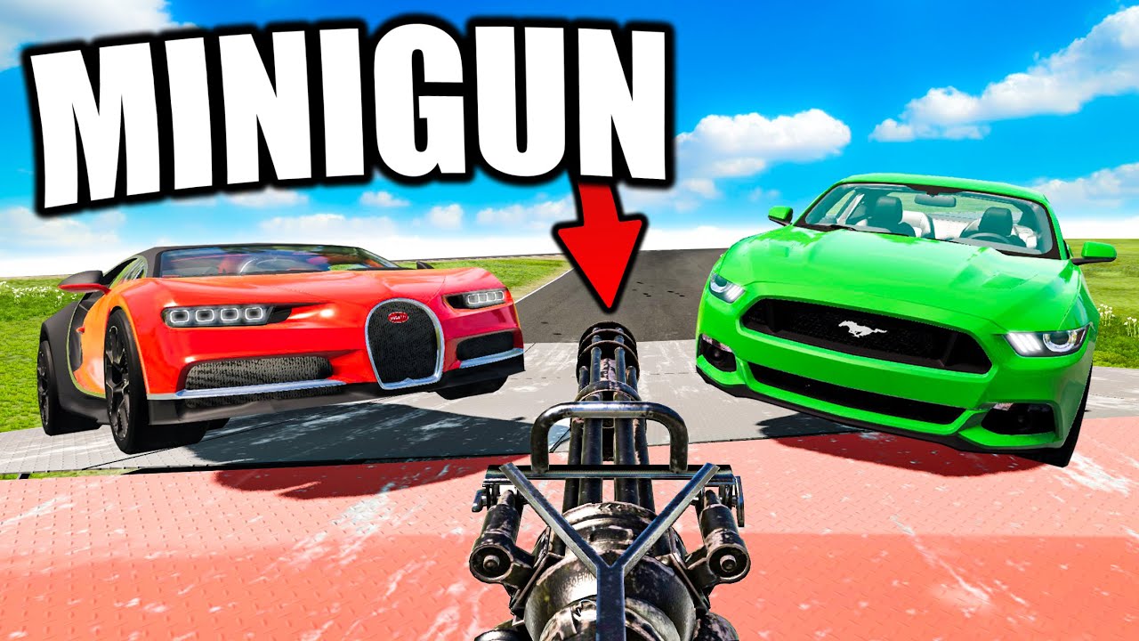 ❄️ REALISTYCZNE ZNISZCZENIA, SUPERAUTA KONTRA MINIGUN!? | BeamNG Drive |