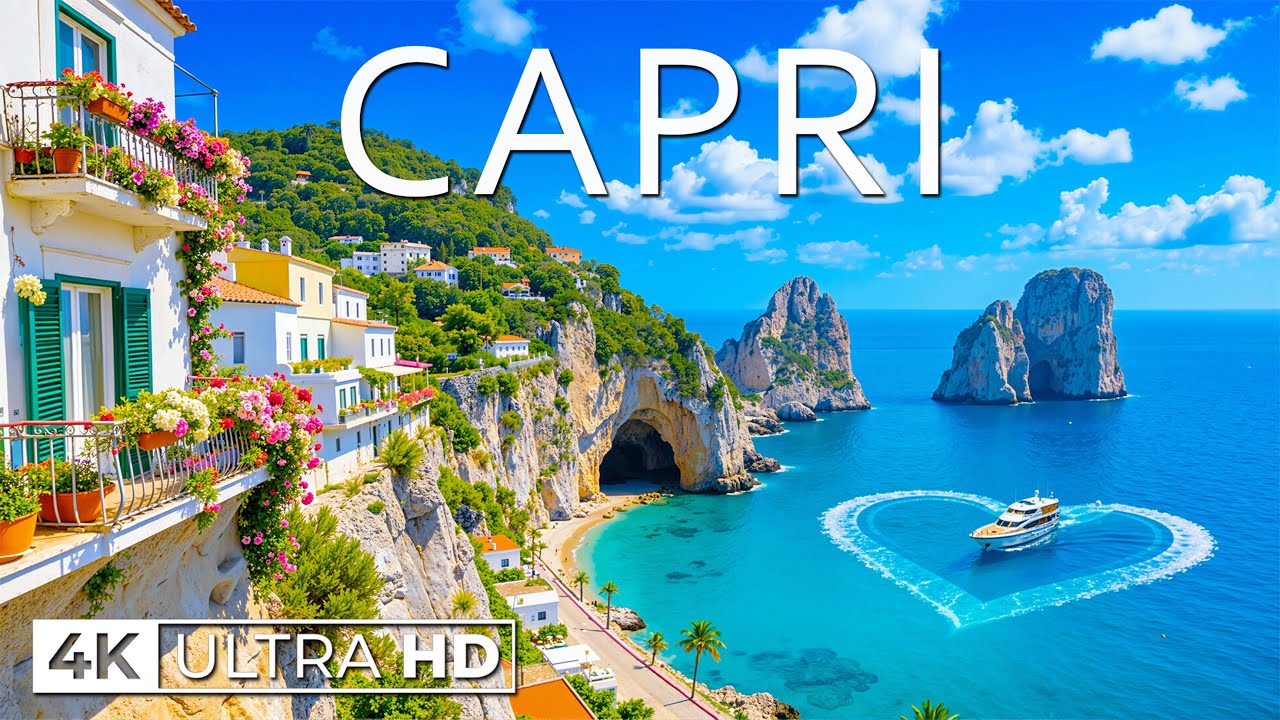 [4K] Капри 2026 🇮🇹 | Лазурное побережье, скалы Фараглиони и дип-хаус-квест