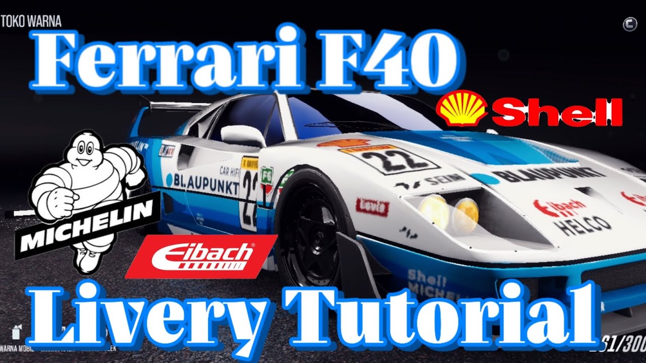 Ferrari F40 Livery Tutorial |DriveZoneOnline|