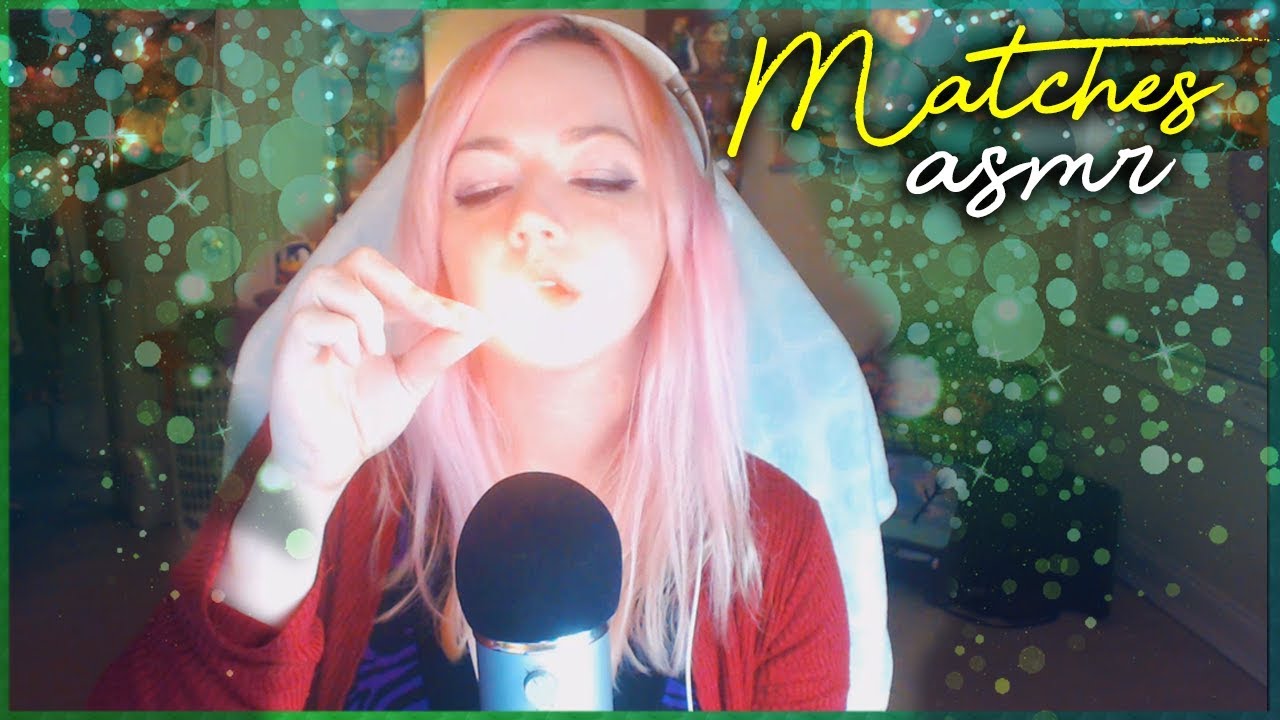 ASMR Matches ❤ Fire, Blowing gently, soft speaking